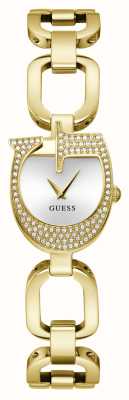 Guess Women's Gia (22mm) Silver Dial / Gold-Tone Stainless Steel Link Bracelet GW0683L2
