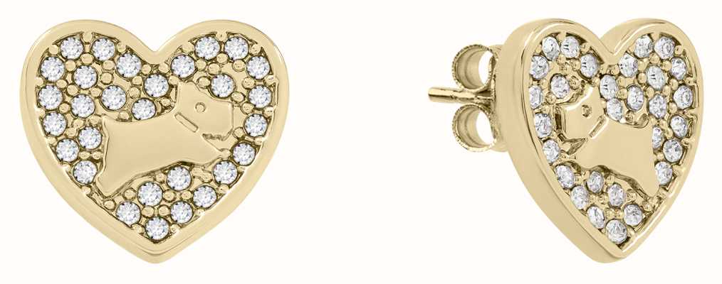 Radley Jewellery 18ct Gold Plated Pavé Stone Heart Earrings RYJ1446S