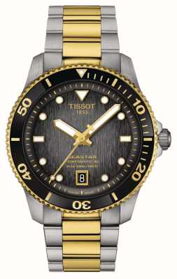 Tissot Men's Seastar 1000 Powermatic 80 (40mm) Black Dial / Two-Tone Stainless Steel Bracelet T1208072205100