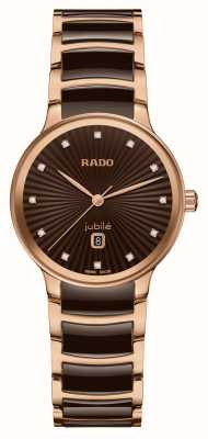 RADO Centrix Diamond Quartz (30.5mm) Brown Dial / Brown High-Tech Ceramic & PVD Stainless Steel Bracelet R30024732