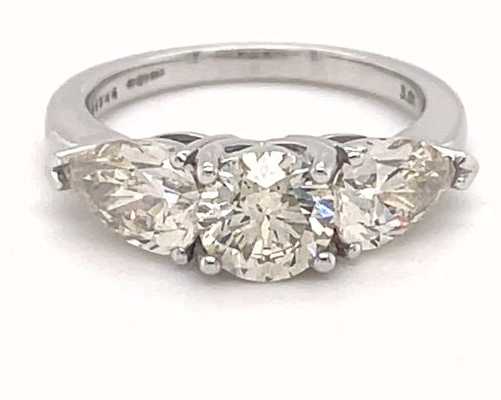 18k White Gold 3 Stone Diamond 3.00ct Ring JM9035
