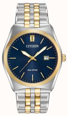 Citizen Men's Corso Eco-Drive Stainless-steel Gold IP Blue Dial Watch BM7334-58L