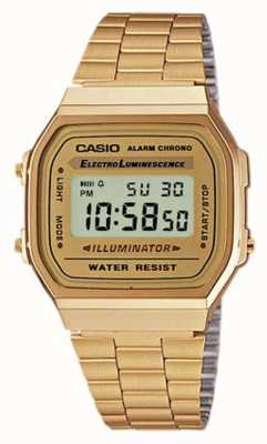 Casio Unisex Gold Plated Retro Digital Collection A168WG-9EF