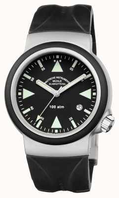 Muhle Glashutte S.A.R. Rescue-Timer Indian Rubber Band Black Dial M1-41-03-KB