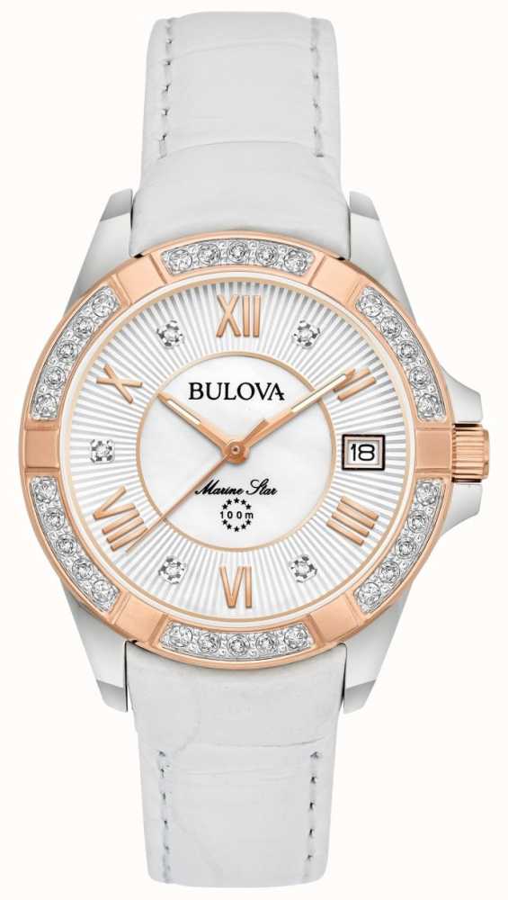 Bulova Womans Marine Star Diamond White 98R233 First Class