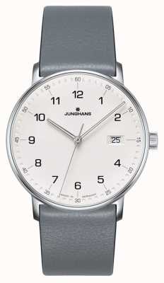 Junghans FORM Quartz grey calfskin strap watch 41/4885.00