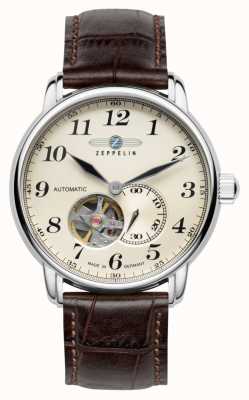 Zeppelin Series LZ127 Automatic Brown Leather Strap 7666-5