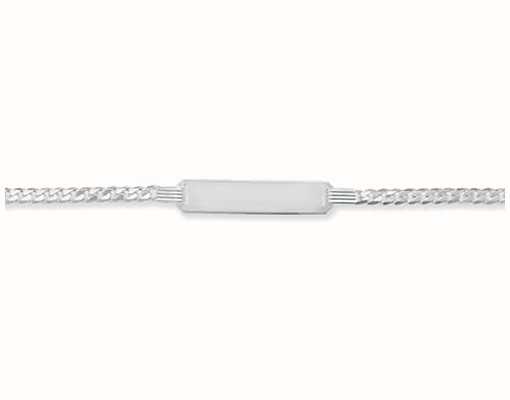 James Moore TH Silver Curb ID Baby Bracelet G2452