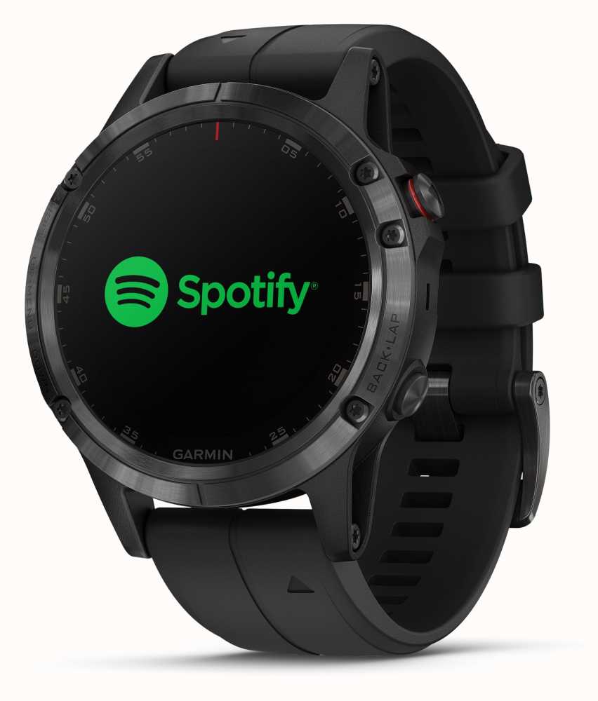 garmin fenix 5x plus sapphire black rubber strap