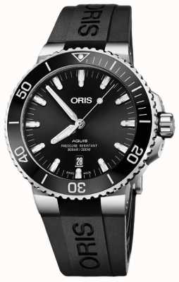 ORIS Aquis Date 43.5mm Men's Watch | Rubber Strap | 01 733 7730 4134-07 4 24 64EB