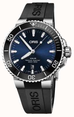 ORIS Aquis Date 43.5mm Men's Watch | Rubber Strap | 01 733 7730 4135-07 4 24 64EB