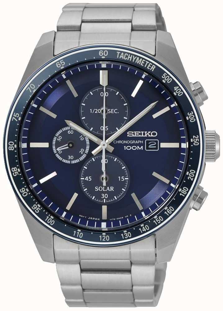 Seiko Men's Solar Chronograph Solar Blue Dial SSC719P1 - First Class Watches™  SGP