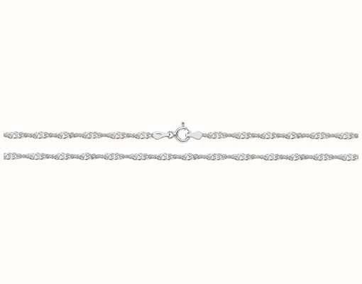 James Moore TH Silver Singapore Chain 16" G1104/16