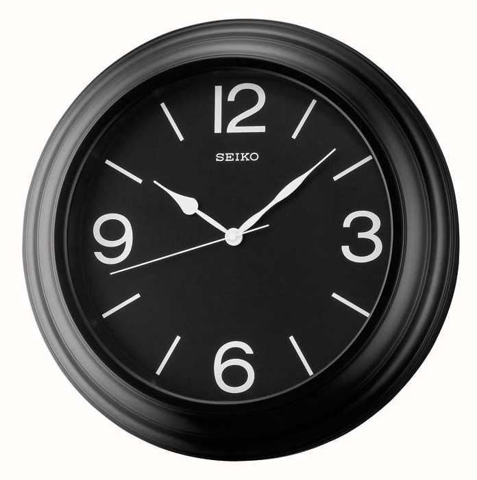 Seiko Black White Numbered Wall Clock QXA496K - First Class Watches™ SGP