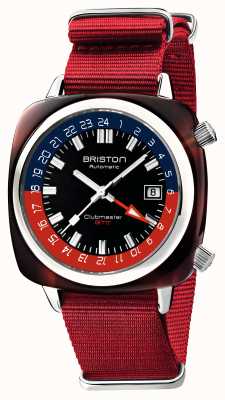 Briston Clubmaster GMT Limited Edition | Automatic | Red Nato Strap 19842.SA.T.P.NR
