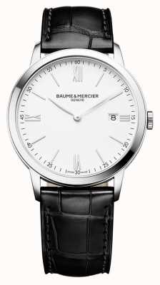 Baume & Mercier | Men's Classima | Black Leather Strap | White Dial | M0A10323