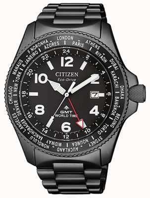 Citizen | Men's Eco-Drive Promaster GMT |Black Dial | Grey PVD BJ7107-83E