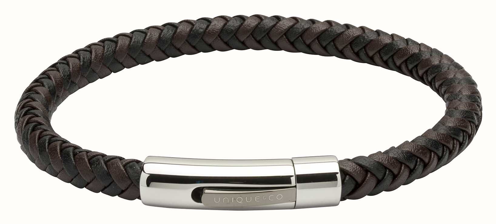 leather steel bracelet