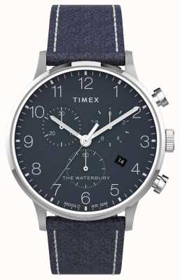 Timex | Waterbury Classic Chrono 40mm | Blue Leather | Blue Dial | TW2T71300