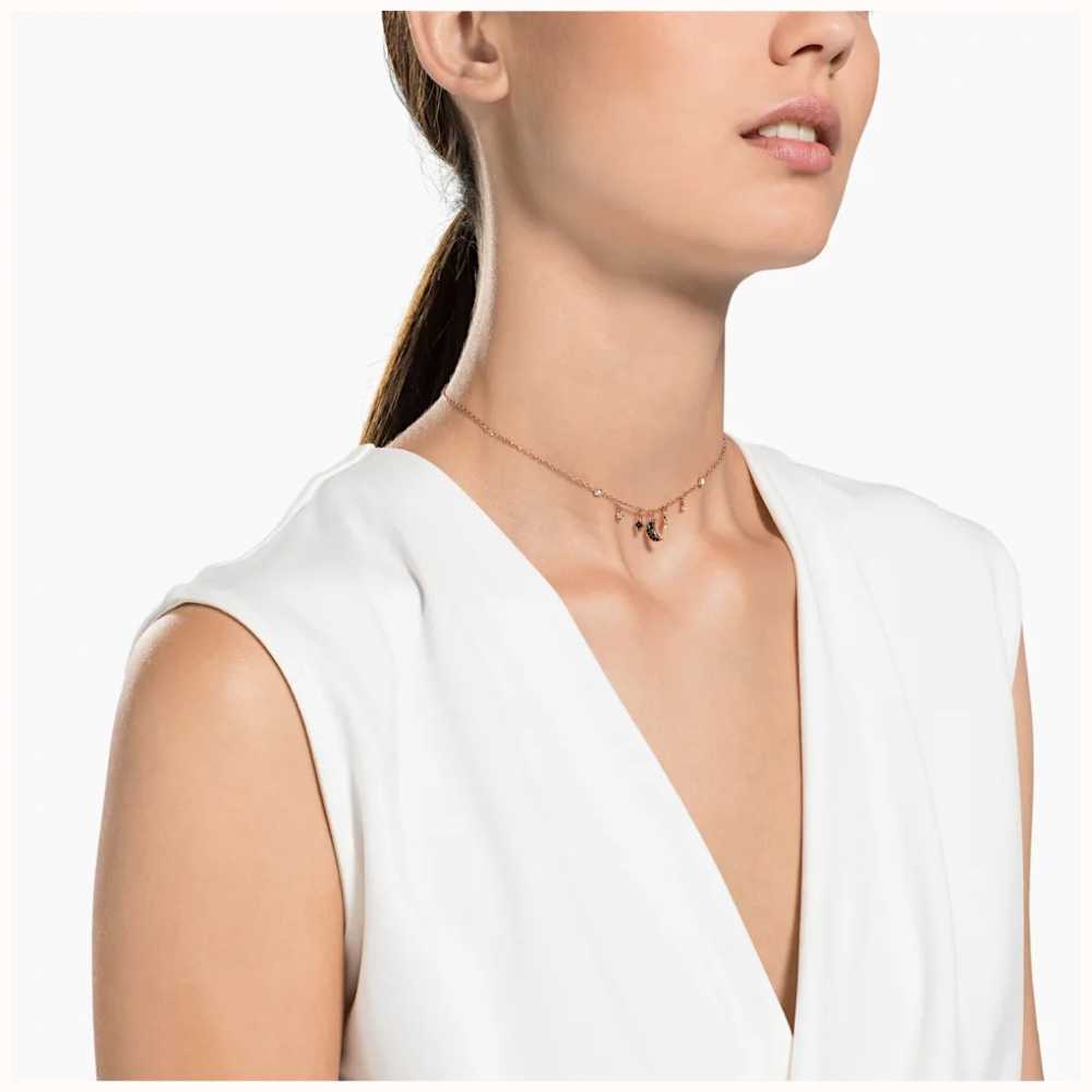 Buy Swarovski Blue Crescent Moon Sterling Silver Necklace Online – Ciya  Shines