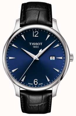 Tissot | Men's Tradition | Black Leather Strap | Blue Dial | T0636101604700