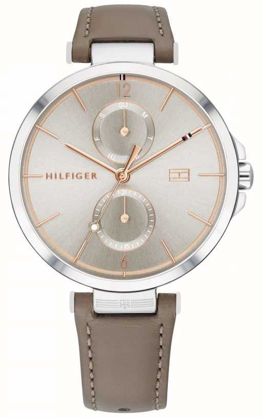 tommy hilfiger watch women's leather strap