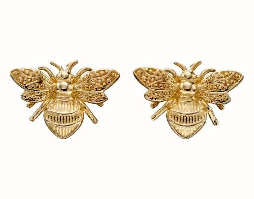 Elements Gold 9ct Yellow Gold Bee Stud Earrings GE2322