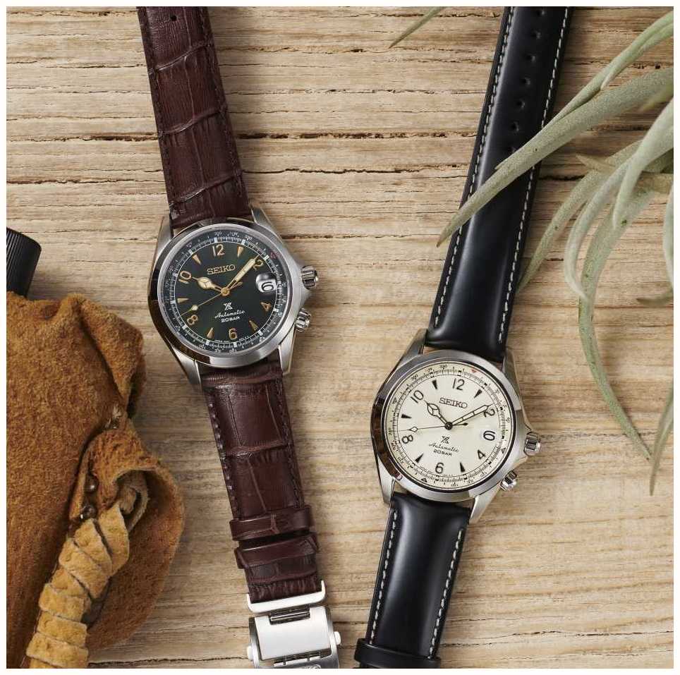 Seiko Prospex Men's Automatic Mechanical Alpinist | Brown Leather Strap  SPB121J1 - First Class Watches™ SGP