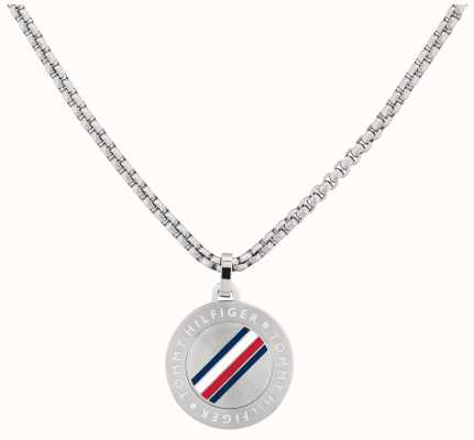 Tommy Hilfiger | Men's Casual | Stainless Steel Circle Pendant Necklace | 2790212
