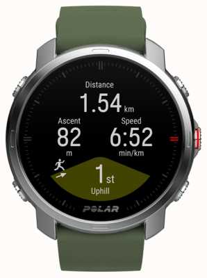Polar Grit X GPS Outdoor Multisport Training Watch Green & Silver (M-L) 90081737