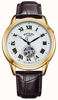 Rotary Cambridge Automatic | Brown Leather Strap | Silver Dial GS05368/70