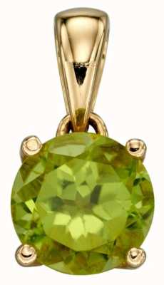 Elements Gold 9ct Y/g Peridot Cz August Birthstone Pendant Only GP2195