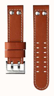 Hamilton Straps Brown Cow Leather 22mm Strap Only - Khaki Aviation H690776203