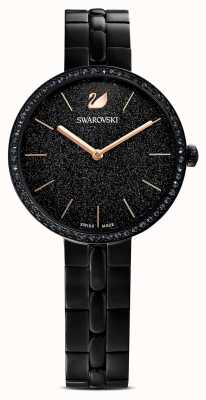 Swarovski Cosmopolitan | Black PVD Plated Bracelet |Black Glitter Dial 5547646