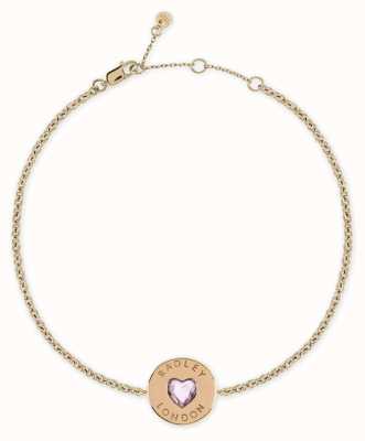 Radley Jewellery Sterling Silver 18ct Gold Plated Heart Disc Bracelet RYJ3082