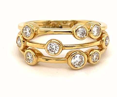 18ct Yellow Gold Boodle Style 3 Row 0.75ct Total BJR0484(YG)