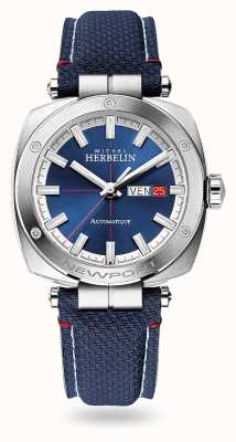 Michel Herbelin Newport Heritage Automatic | Blue Leather Strap | Blue Dial 1764/42