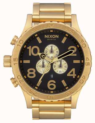Nixon 51-30 Chrono | All Gold / Black | Gold IP Bracelet | Black Dial A083-510-00