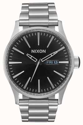 Nixon Sentry SS | Black Sunray | Stainless Steel Bracelet | Black Dial A356-2348-00