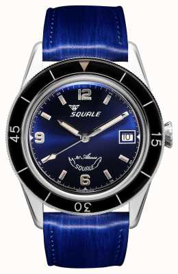 Squale Sub-39 Blue (40.5mm) Blue Dial / Blue Italian Leather Strap SUB39BL-CINSQ60BL