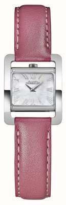 Herbelin V Avenue (22.5mm) Mother Of Pearl Dial / Pink Leather Strap 17037/09ROZ
