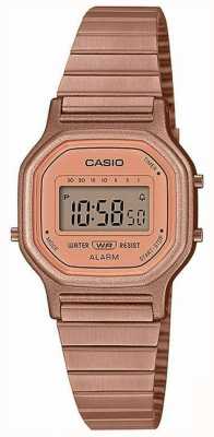 Casio Vintage | Rose Gold Plated Steel Bracelet | Digital Display LA-11WR-5AEF