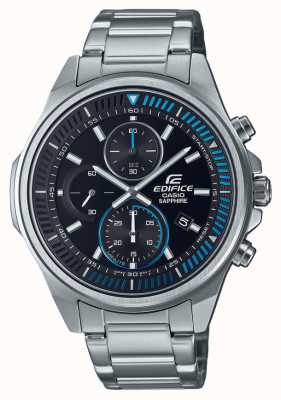 Casio Edifice -Classic Collection | Stainless Steel Bracelet | Black Dial EFR-S572D-1AVUEF