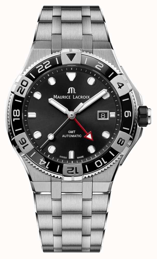 Maurice Lacroix Aikon Venturer GMT Automatic 43mm Black Dial Stainless Steel AI6158 SS002 330 1