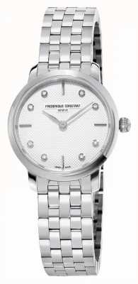 Frederique Constant Women's Slimline Diamond Dial | Stainless Steel Bracelet FC-200STDS26B