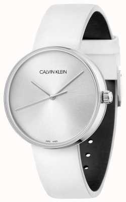 Calvin Klein Women's White Leather Strap | Silver Dial KBL231L6
