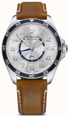 Victorinox | FieldForce GMT | Brown Leather Strap | Silver Dial | 241931