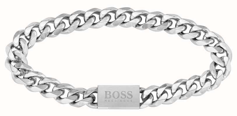 boss stainless steel chain link bracelet