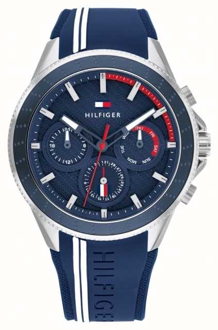 karton fatning areal Tommy Hilfiger | Alden | Blue Dial | Blue Rubber Strap | 1791859 - First  Class Watches™ SGP