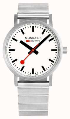 Mondaine Classic Metal 36mm | Stainless Steel Bracelet | White Dial A660.30314.16SBJ